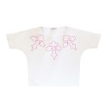 T-shirt repertoire collection con ricamo rosa