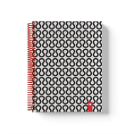 WEEW Smart Design quaderno spirale rosso