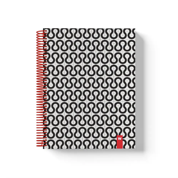 WEEW Smart Design quaderno spirale rosso